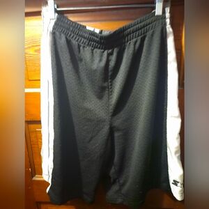 Y2K STARTER Black and White Athletic Shorts